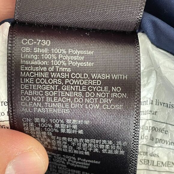 Marmot Jacket Big Kids Small Navy Blue Puffer Full Zip Mock Neck Zip Pockets - Picture 12 of 13